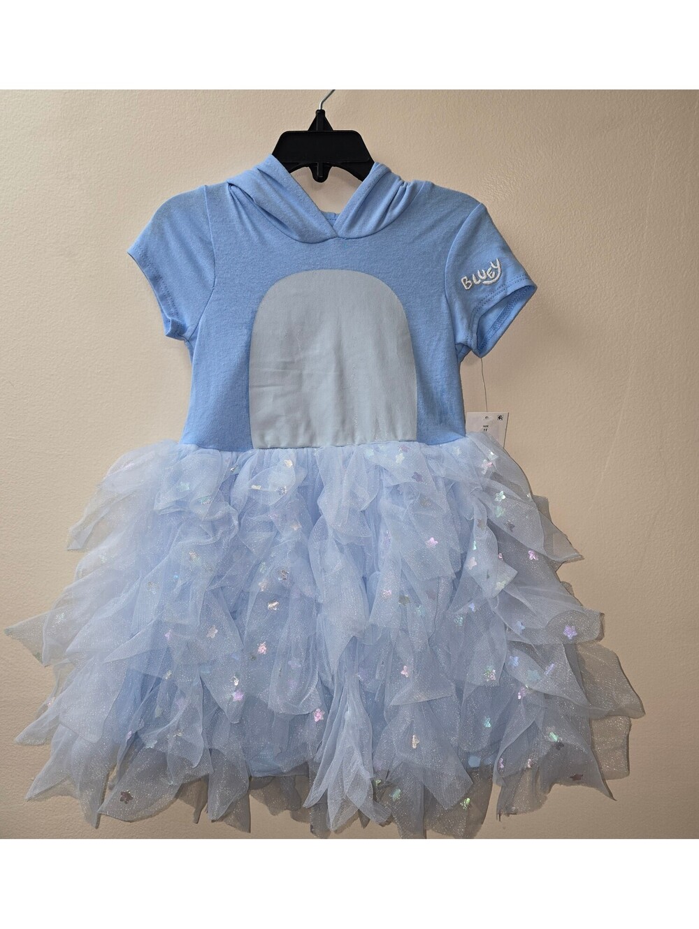 Bluey Toddler Dress with Hood and Tulle Skirt Size 3T